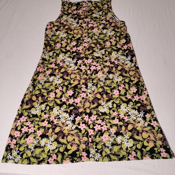 J. Jill Wearever Collection Midi Dress Women's Size M Sleeveless Floral Knit - Picture 2 of 16